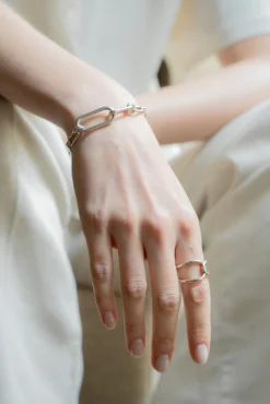 Philippe Audibert Bracelet Ena Double Argente Outlet