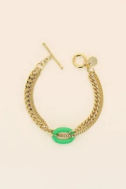 Philippe Audibert Bracelet Irma Enamel Dore Vert Best