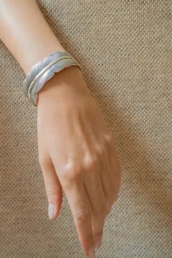 Philippe Audibert Bracelet Plume Argente Hot