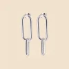 Philippe Audibert Earrings Double Oval Argente New