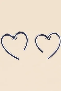 Philippe Audibert Earrings Heart Silver Plated Online