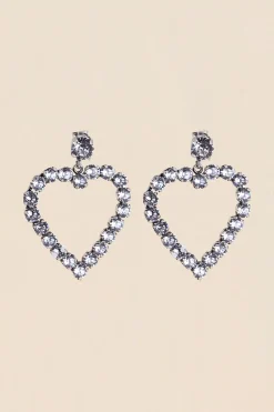 Philippe Audibert Earrings Heart Strass Clearance