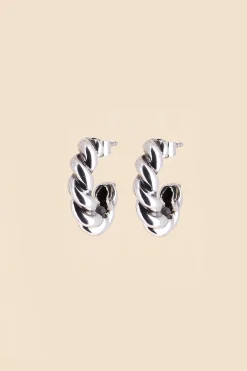 Philippe Audibert Earrings Twisted Hoops Argente Best Sale