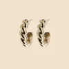Philippe Audibert Earrings Twisted Hoops Dore Shop