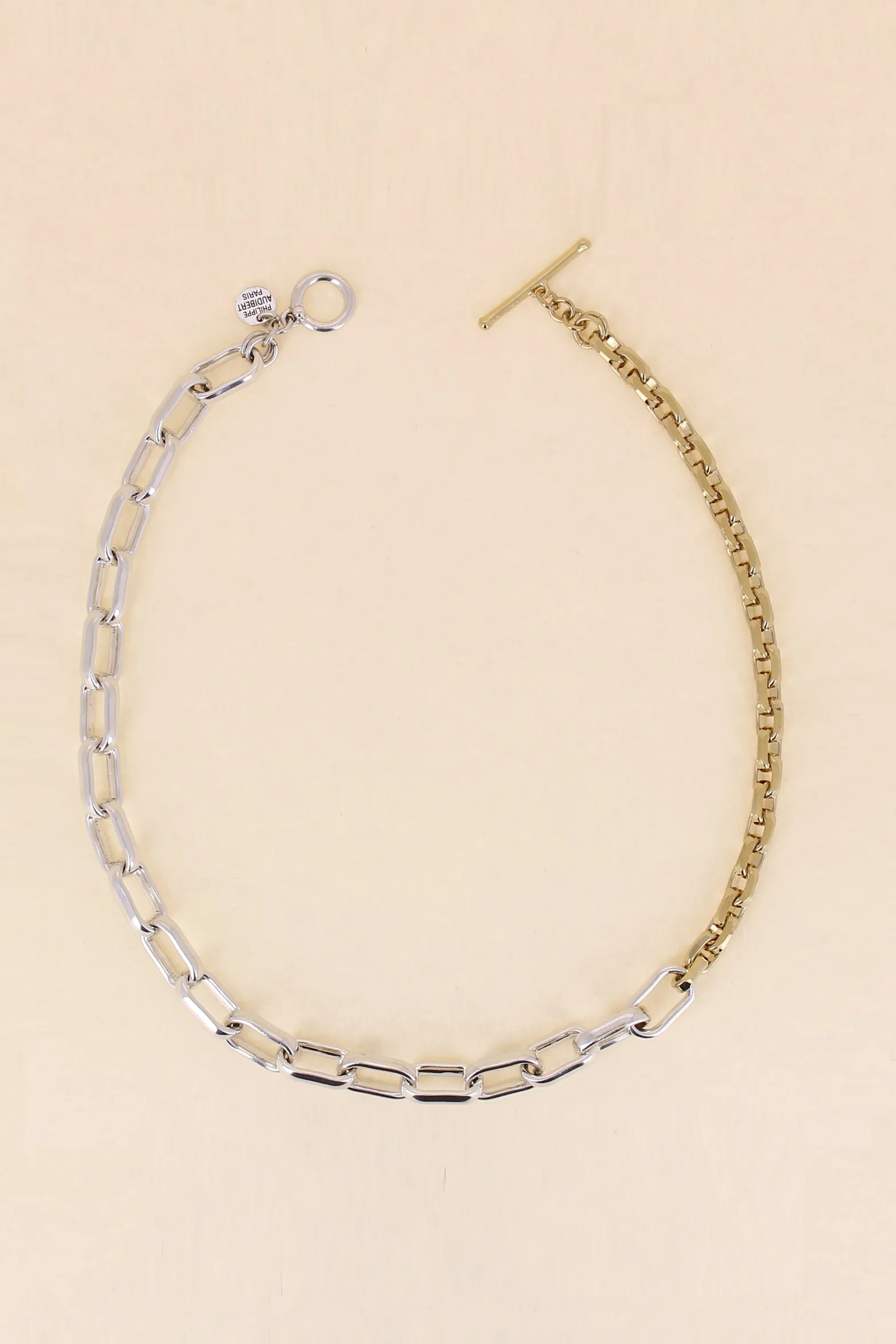 Philippe Audibert Necklace Chain Double Peran Bicolore Sale