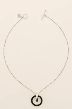 Philippe Audibert Necklace Ebba Enamel Argente-Noir Shop