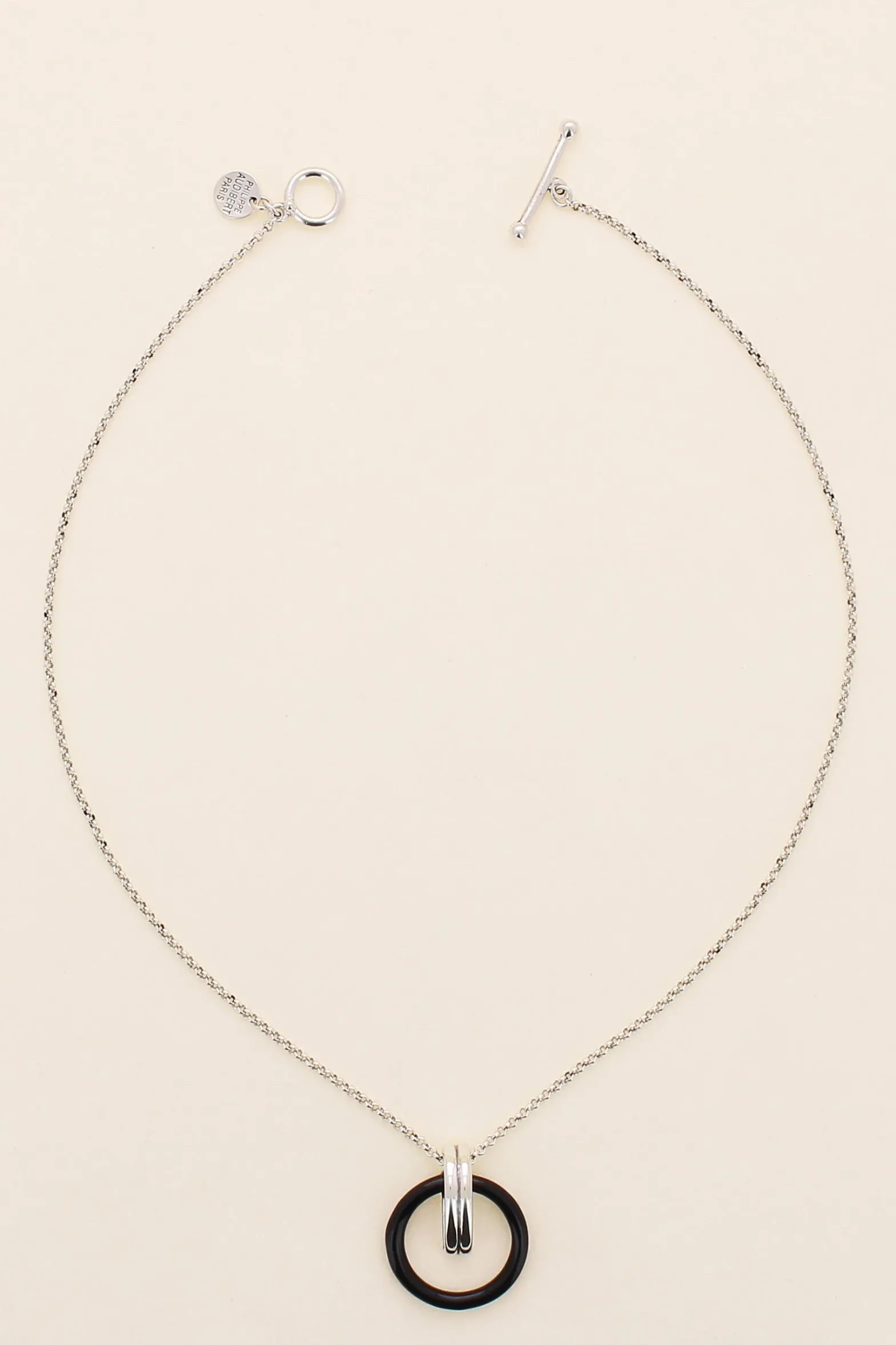 Philippe Audibert Necklace Ebba Enamel Argente-Noir Shop