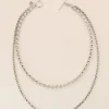 Philippe Audibert Necklace Virgil Double Argente Discount