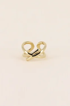 Philippe Audibert Ring Hany Croisee Dore Fashion