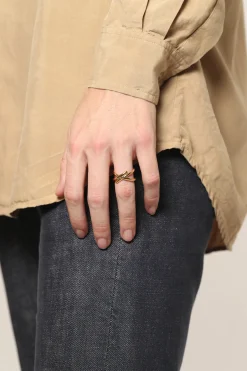 Philippe Audibert Ring Hany Croisee Dore Fashion