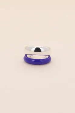 Philippe Audibert Ring Kyler Enamel Argente-Violet Shop