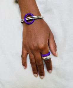 Philippe Audibert Ring Kyler Enamel Argente-Violet Shop