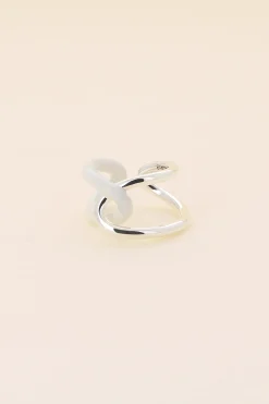 Philippe Audibert Ring Rick Enamel Argente-Blanc Store