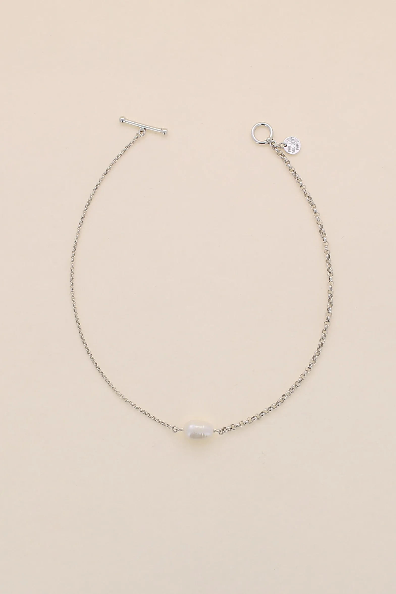 Philippe Audibert Short Necklace Nava Pearl Argente Flash Sale